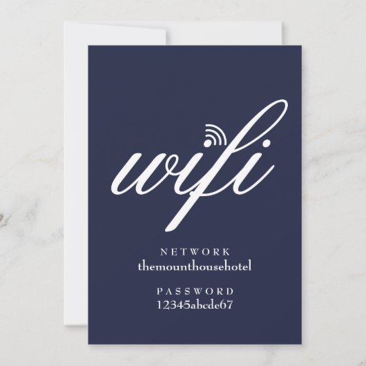 Wifi Network and Password Sign Card Kaart (Voorkant)
