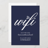 Wifi Network and Password Sign Card Kaart (Voorkant / Achterkant)