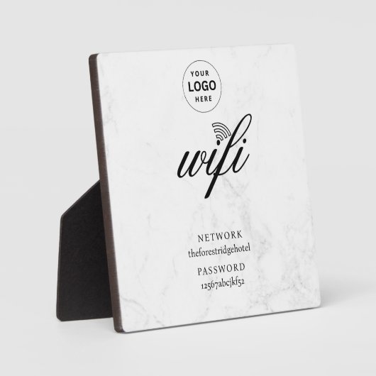 Wifi Network and Password White Plaque Fotoplaat (Voorkant)