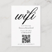 Wifi Network Password QR Code Visitekaartje (Voorkant)