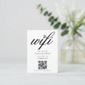 Wifi Network Password QR Code Visitekaartje (Staand voorkant)