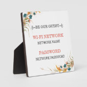 Wifi Network Plaque Fotoplaat (Voorkant)