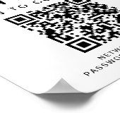 WiFi Network Scan om QR-code te verbinden Poster (Hoek)