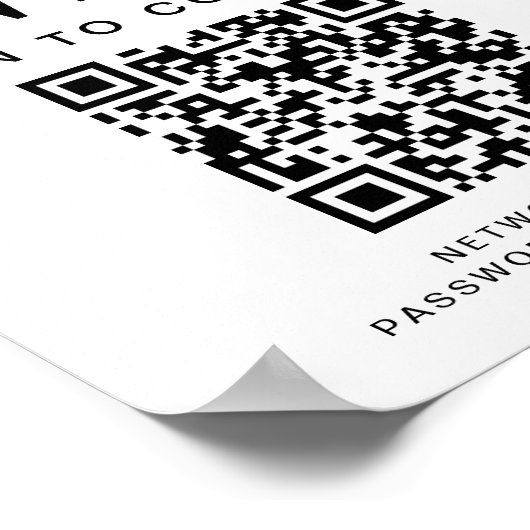WiFi Network Scan om QR-code te verbinden Poster (Hoek)