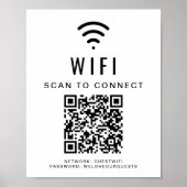 WiFi Network Scan om QR-code te verbinden Poster (Voorkant)