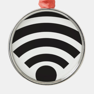 Wifi network symbol metalen ornament