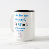 WIFI OFFERTE TWEEKLEURIGE KOFFIEMOK (Voorkant links)