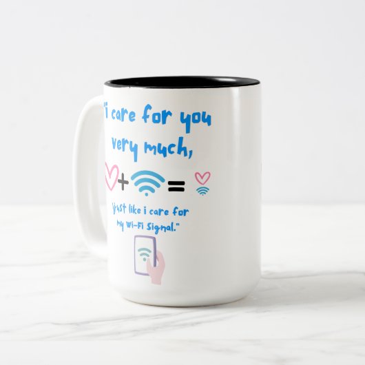 WIFI OFFERTE TWEEKLEURIGE KOFFIEMOK (Voorkant links)