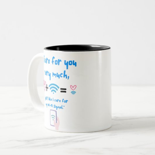 WIFI OFFERTE TWEEKLEURIGE KOFFIEMOK (Voorkant links)