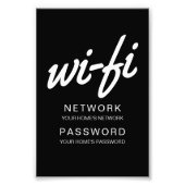 Wifi Passcode Afdrukken voor Framing en Weergave Foto Afdruk (Voorkant)