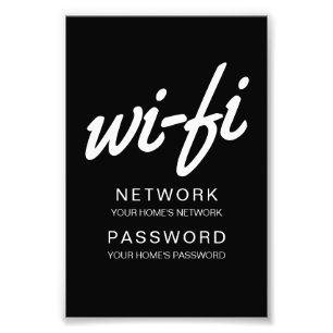 Wifi Passcode Afdrukken voor Framing en Weergave Foto Afdruk