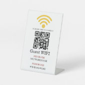 Wifi Password and Network Personalized Reclamebord Met Voetstuk (Voorkant)