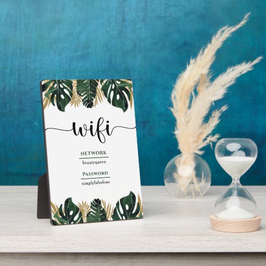 Wifi Password Beauty Salon Business Plaque Fotoplaat (Zijkant)