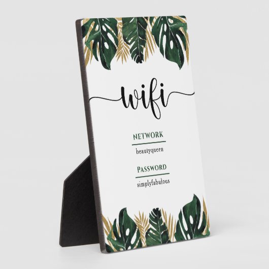 Wifi Password Beauty Salon Business Plaque Fotoplaat (Zijkant)