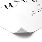 Wifi Password Calligraphy Script Weddenschap Sign Poster (Hoek)