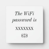 WiFi Password Guest Room Tabletop Plaque Fotoplaat (Voorkant)