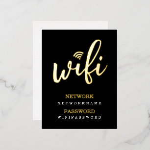 WiFi Password Network Gepersonaliseerde Folie Brie Feestdagen Briefkaart