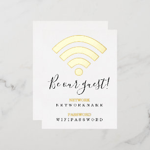 WiFi Password Network Gepersonaliseerde Folie Brie Folie Feestdagen Briefkaart