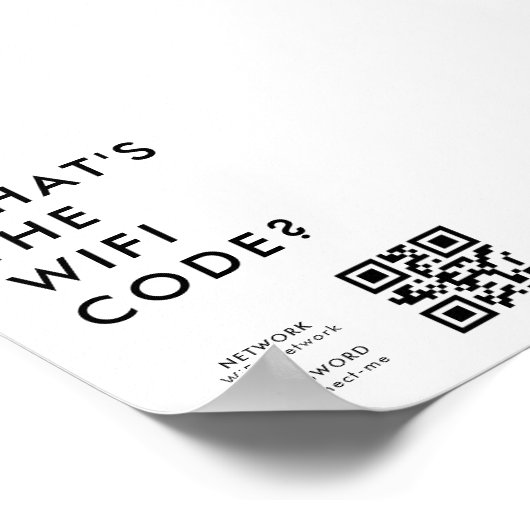Wifi Password | QR Code Scan to Connect  Poster (Hoek)