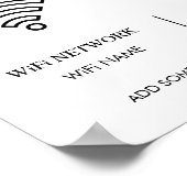 Wifi Password Sign Airbnb Guest Room Sign Poster (Hoek)