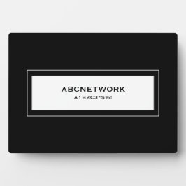 Wifi Password Sign Black Fotoplaat