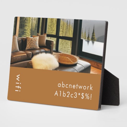 Wifi Password Sign Foto Plaque Fotoplaat (Zijkant)