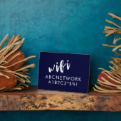 Wifi Password Sign Navy Blue Fotoplaat (Zijkant)