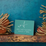 Wifi Password Sign Turquoise Fotoplaat<br><div class="desc">Het moderne wachtwoord van WiFi ondertekent om uw netwerkinformatie met gasten te delen. Ideaal voor strandhuizen,  Airbnb-huren,  bed- en ontbijtruimten en nog veel meer. Minimale moderne vormgeving in turquoise en wit met elegant script en eenvoudige,  leesbare typografie.</div>