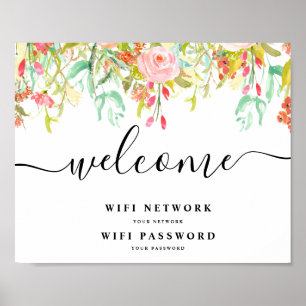 Wifi Password Sign, Wifi Poster