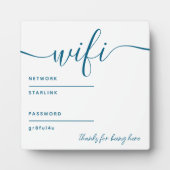 Wifi Password Tafelblad Plaque met Ezel Fotoplaat (Voorkant)