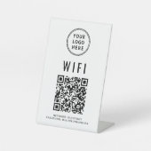 Wifi QR Code Business Logo Scan to Connect Reclamebord Met Voetstuk (Voorkant)