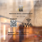 Wifi QR Code Business Logo Window Cling Raamsticker (Vel 2)