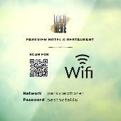 Wifi QR Code Business Logo Window Cling Raamsticker (Vel 3)