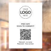 WIFI QR-code en bedrijfslogo raamsticker (Vel 2)