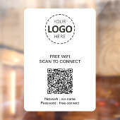 WIFI QR-code en logo raamsticker (Vel 2)