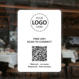  WIFI QR-code en logo raamsticker