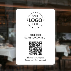  WIFI QR-code en logo raamsticker