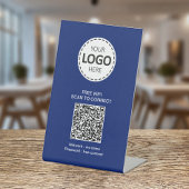 WIFI QR-code en zakelijke Logo Reclamebord Met Voetstuk