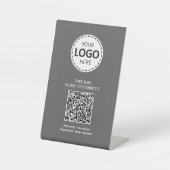 WIFI QR-code en zakelijke Logo Reclamebord Met Voetstuk (Voorkant)