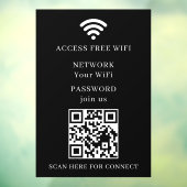 WiFi QR-code netwerk raam sticker decal (Vel 3)