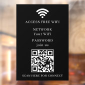 WiFi QR-code netwerk raam sticker decal (Vel 2)