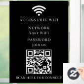 WiFi QR-code netwerk raam sticker decal (Huis)