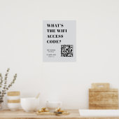 WiFi QR-code poster voor gemakkelijke netwerktoega (Keuken)