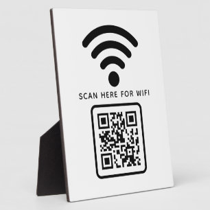Wifi QR-code scan om te verbinden zelfklevend Fotoplaat