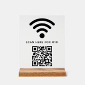 Wifi QR-code scan om zelfklevend te verbinden Acryl Bord (Voorkant)