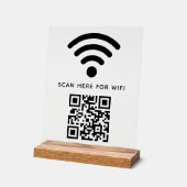 Wifi QR-code scan om zelfklevend te verbinden Acryl Bord (Hoek)