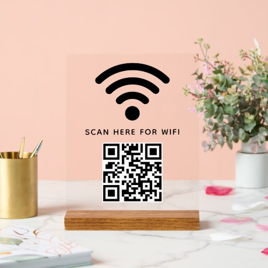 Wifi QR-code scan om zelfklevend te verbinden Acryl Bord (Huwelijk)