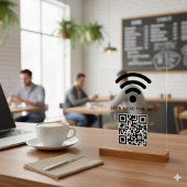 Wifi QR-code scan om zelfklevend te verbinden Acryl Bord
