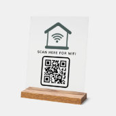 WiFi QR Code Scan om zelfklevende verbinding te ma Acryl Bord (Hoek)