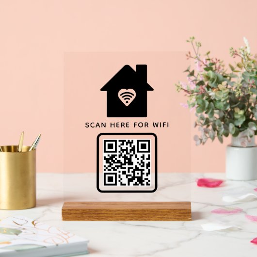 WiFi QR Code Scan om zelfklevende verbinding te ma Acryl Bord (Huwelijk)
